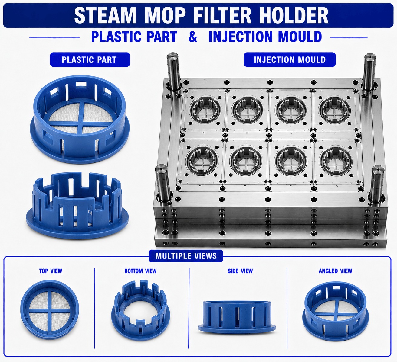 Steam Mop Plastic Filter Holder Mould and Moulding Service